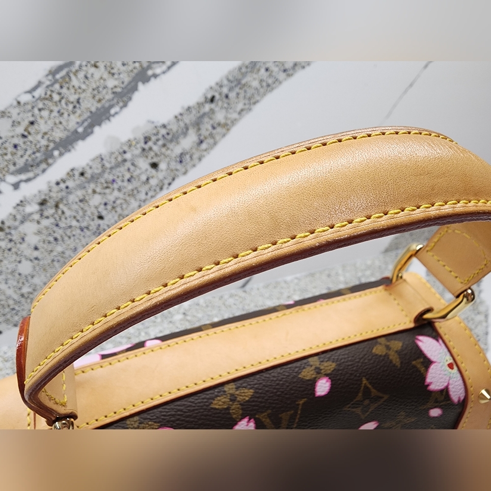 LOUIS VUITTON 2003 Cherry Blossom Sac Retro PM Takashi Murakami Handbag M92012 - Picture 8 of 16